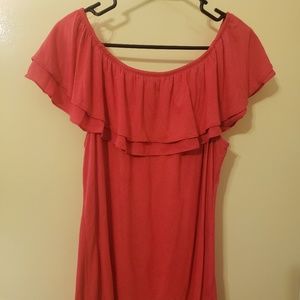 Cold Shoulder pink top